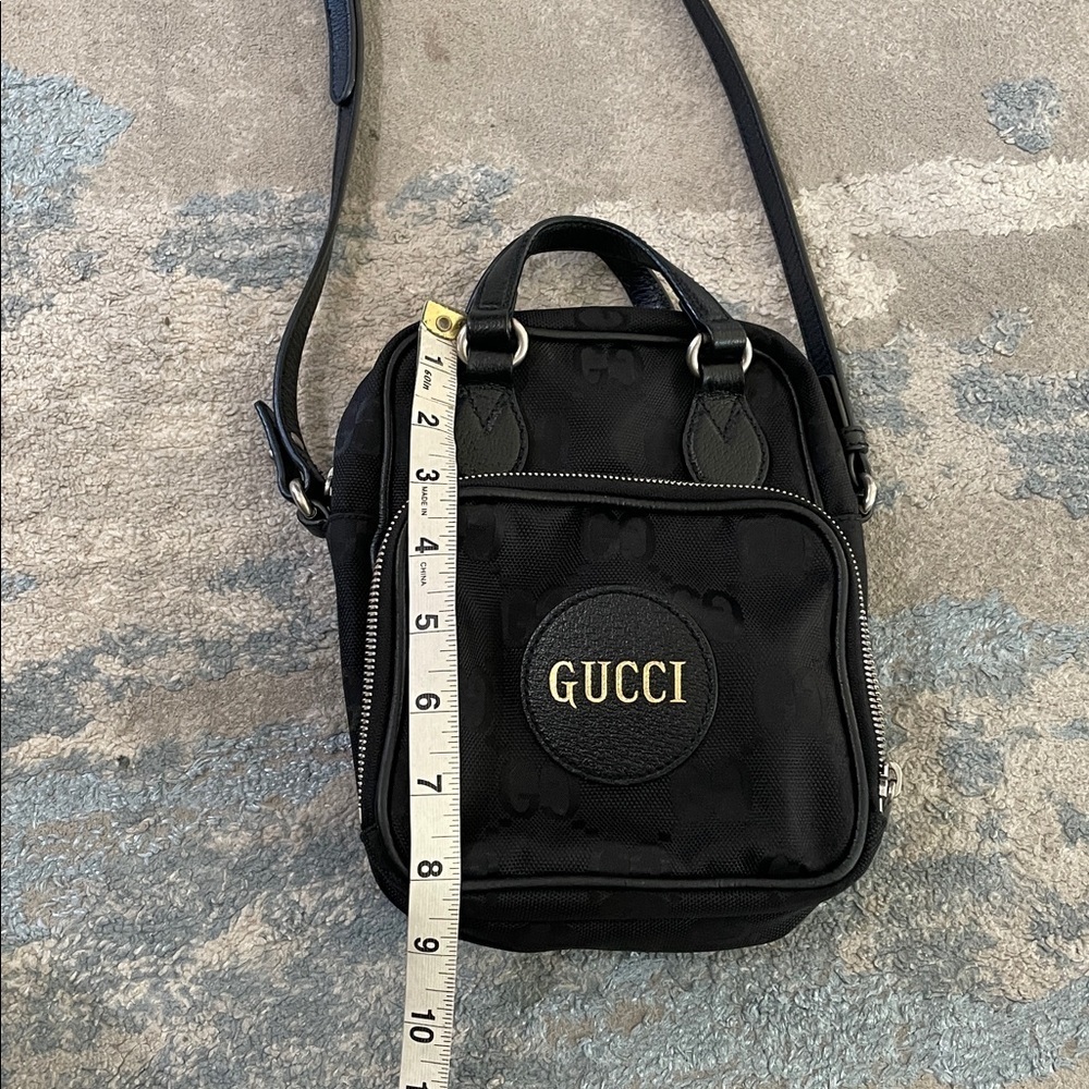 GUCCI GG Nylon Monogram Off The Grid Shoulder Crossbody Bag Black - Picture 13 of 15